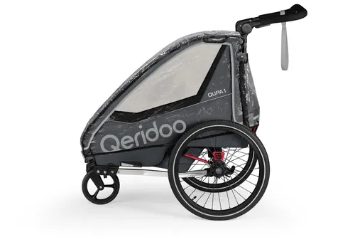 Qeridoo Regenschutz QUPA 1 / Sportrex 1 ab 2020 - Fahrradanhänger, wasserdichter Schutz mit Belüftungssystem für optimalen Komfort und Schutz vor Nässe und Schmutz.