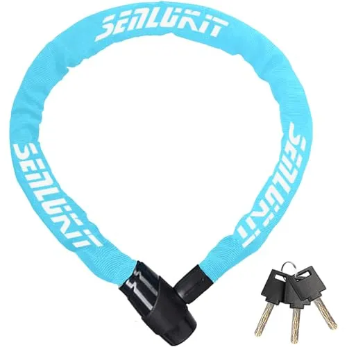 SenluKit Fahrradschloss Sicherheitsstufe Sehr Hoch Level 5,Fahrradschloss Mit Schlüssel,Anti-Diebstahl Fahrradschloss