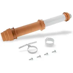 Vaillant Senkrechte Dachdurchführung rot Ø 60/100 PP - 0020220657 - Sonstige Elektroinstallationsartikel, ideal für raumluftunabhängige Systeme mit einfacher Montage durch Flach- und Schrägdach, Neigungswinkel 25-50 Grad.