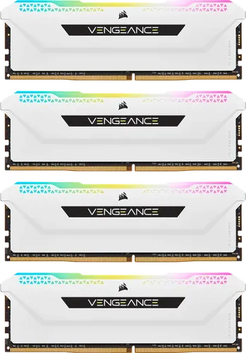 Corsair RGB PRO SL 32GB DDR4 3600MHz - Weiß - Arbeitsspeicher mit lebendiger RGB-Beleuchtung, ideal für Gaming-PCs. Optimiert für maximale Leistung auf Intel- und AMD-Mainboards, nur 44 mm hoch für beste Kompatibilität.