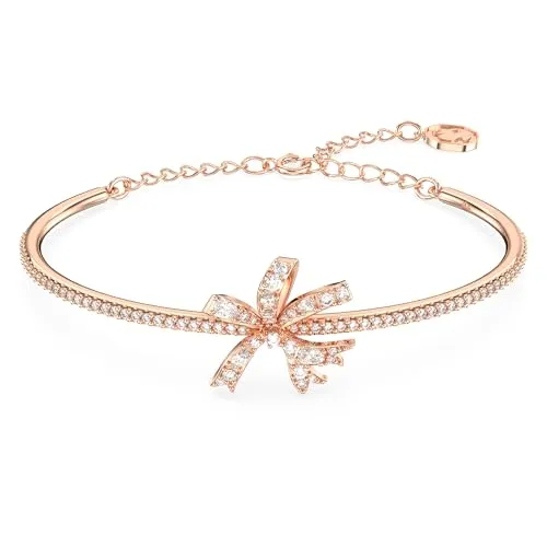 Swarovski Hyperbola Armband Weiß - Glamouröser Damenschmuck - Verspielt und elegant: Das rosé vergoldete Swarovski Hyperbola Armband mit funkelndem Kristallpavé und Schleifen-Design ist die perfekte Ergänzung für jedes Outfit und ein ideales Geschenk.