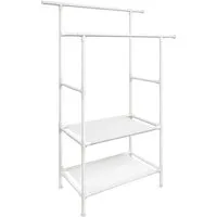 SONGMICS Kleiderständer mit 2 Kleiderstangen