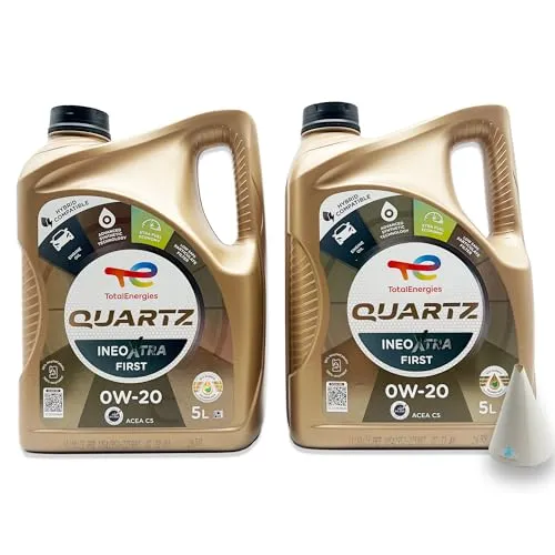 L Total Quartz Ineo Xtra First 0W-20 | kompatibel mit Opel/Vauxhall OV 040 1547 - A20 | PSA B71 2010 | 10 Liter | Motorenöl | mit Trichter | weitere Empfehlungen siehe Artikelbeschreibung 10