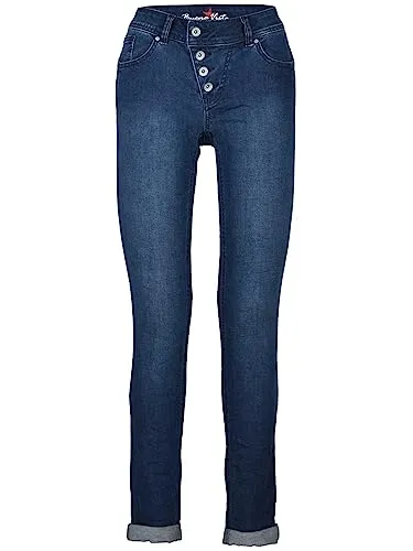Buena Vista Damen Jeans Malibu Stretch Denim midsatone blau - M - Stylische Damen Jeans aus hochwertigem Stretch-Denim, perfekt für jeden Anlass. Dank der internationalen Größen optimaler Tragekomfort und Passform für alle Regionen.