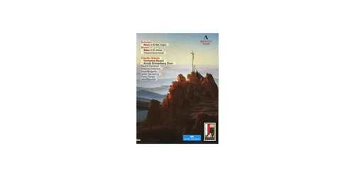 Schubert-Messe Es-Dur D 950 / Mozart-Messe c-moll KV 139 (DVD) - Musik DVD mit 1 Stunde 44 Minuten Spieldauer, ideal für Klassikliebhaber, präsentiert von Accentus Music und Regisseur Michael Beyer.