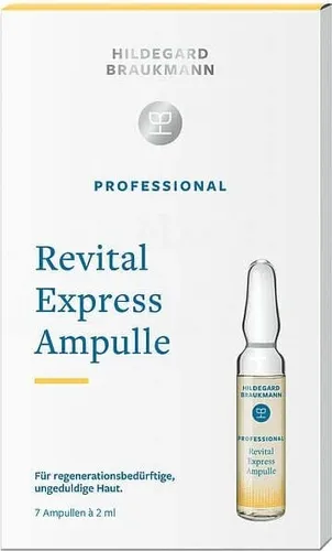 Hildegard Braukmann Revital Express Ampulle, 7x2ml - Gesichtsmasken & Gesichtskuren mit sofortigem Anti-Aging-Effekt. Hochkonzentrierter Wirkstoffkomplex für einen klaren, frischen Teint und reduzierte Knitterfältchen.
