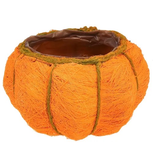 Pflanztopf Kürbis Deko Herbst Orange Gelbgrün Ø21cm H12cm