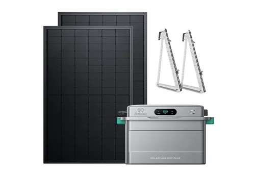 SolarMars Balkonkraftwerk 1000W mit Zendure SolarFlow 800 PLUS - Effizientes Balkonkraftwerk mit 2 Solarmodulen (500 W je), intelligentem Energiemanagement und sicherem Speicher. Ideal für Mieter und Eigenheimbesitzer.