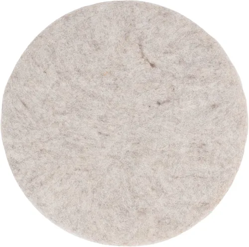 myfelt Flache Filz Sitzauflage Béla - Rund, Ø 36 cm, Beige - Sitzauflage aus 100% neuseeländischer Schurwolle, handgefertigt und nachhaltig. Ideal für komfortables Sitzen auf Stühlen und Bänken, fair gehandelt und pflegeleicht.
