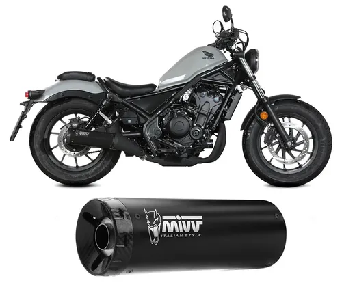 Auspuff exhaust MIVV HR1 Inox Black Kurze Carb-end HONDA CMX 500 REBEL 2022 2024
