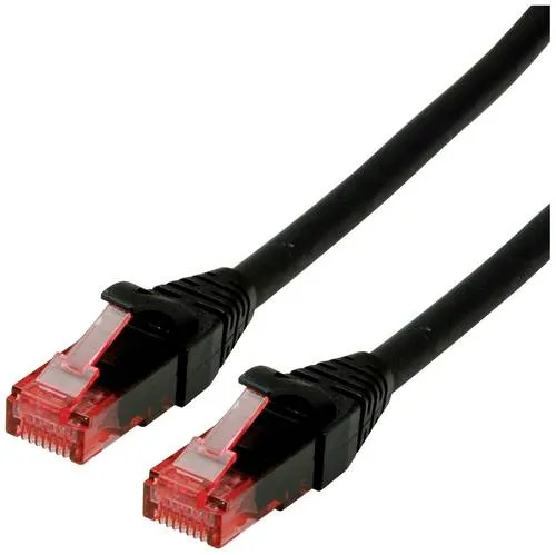 Roline 21.15.2552 RJ45 Patchkabel CAT 6 U/UTP 2.00m Schwarz 1St.