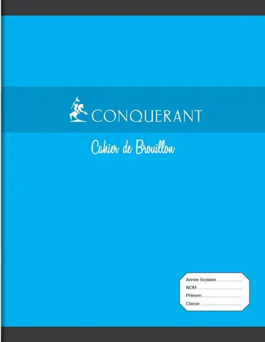 CONQUERANT 100102470 SEPT Cahier de brouillon 170 x 220 mm Seyès