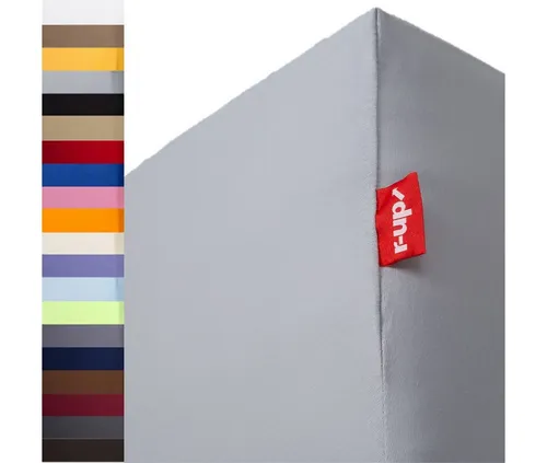 r-up Spannbettlaken 200x220-220x240 cm, 35 cm Höhe in silber von r-up
