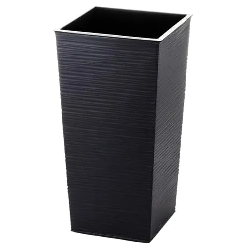 Engelland Pflanzkübel aus recyceltem Kunststoff & Holz - Garten-Zubehör, nachhaltiger Blumenkübel aus WPC mit Rillenoptik, ideal für Innen- und Außenbereiche, wetterfest und pflegeleicht.