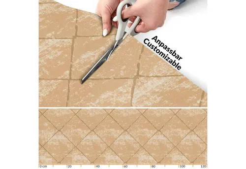 ANRO Küchenläufer AYDI Teppichläufer Premium Läufer Textil, Eckig, Bodenläufer 100x50cm Karo Schwarz pflegeleicht