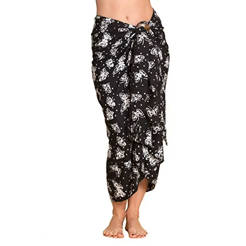 PANASIAM Sarong B005 Black Butterfly, XL in schwarz von PANASIAM