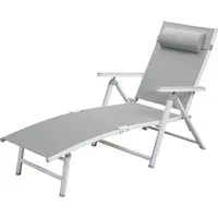 LIVARNO home Alu-Liegestuhl »Houston« – Verstellbar und Platzsparend