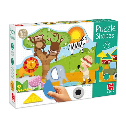 Goula Puzzle Goula 53439 Puzzle Shapes Safari, 13 Puzzleteile, Made in Europe