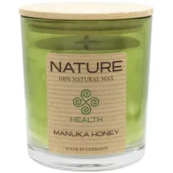 NATURE Duftkerze im Glas, Manuka Honey, WENZEL, 85/70 mm, Brenndauer ca. 28h