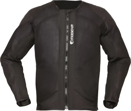 Modeka Shielder Protektorenjacke - Schwarz - S - Protektorenjacke für Motorradfahrer, ausgestattet mit Level 2 Protektoren für Rücken, Schulter und Ellenbogen, ideal für heiße Tage dank AirFlow-Belüftung.