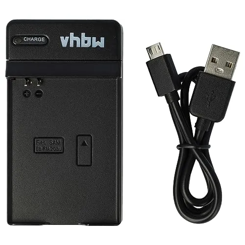 vhbw Micro-USB Ladegerät kompatibel mit Samsung Wave 3 GT-S8600 Wave Handy-Akku - Ladeschale + Micro-USB-Kabel