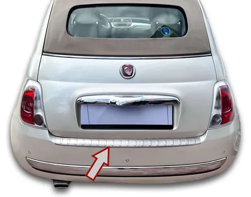 RECAMBO Ladekantenschutz für FIAT 500, 500C (2007-2015) - Abdeckblenden für optimalen Schutz des Lackes beim Be- und Entladen, aus hochwertigem V2A Edelstahl für exklusive Optik und perfekte 3D-Passform.