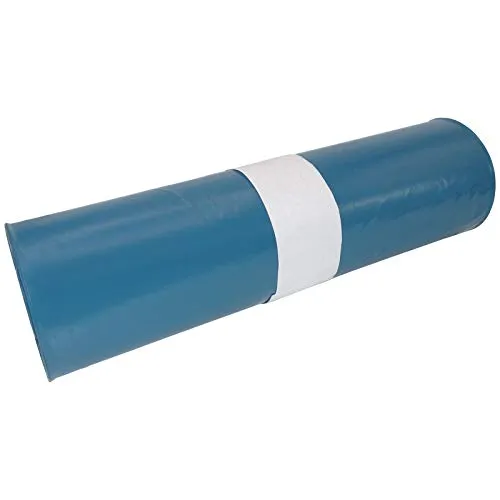 Hossi's Wholesale – 120 Liter Abfallsäcke, 1 Rolle à 25 Stück – Blaue Müllsäcke für Haus-, Garten- & Gastronomieabfälle – reißfeste Müllbeutel mit 39my Stärke (700 x 1100 mm)
