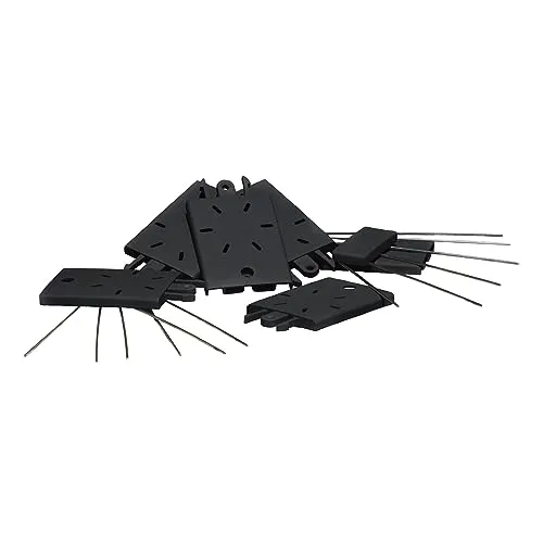Windhager Vogel- & Taubenabwehr: STARTER-Set, Vogelabwehr, Taubenabwehrspitzen, Taubenspikes Set PVC-Leiste Edelstahl-Spikes, max. 100 cm, 36 Stück