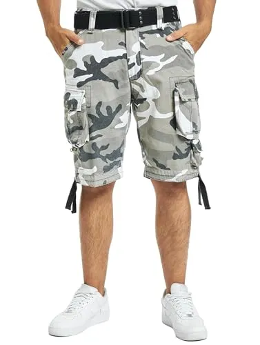 Brandit Savage Vintage Shorts 4XL - Herren-Shorts mit weitem Bein und inklusive Gürtel, ideal für lässige Outfits, ausgestattet mit praktischen Beintaschen und zwei aufgesetzten Minipockets.