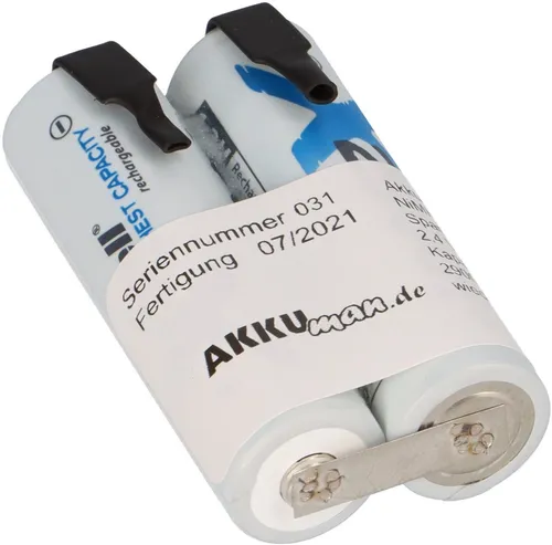 Akkuman.de 2er Reihe Akkupack mit Lötfahne AA Mignon 2,4V 2900mAh Akku