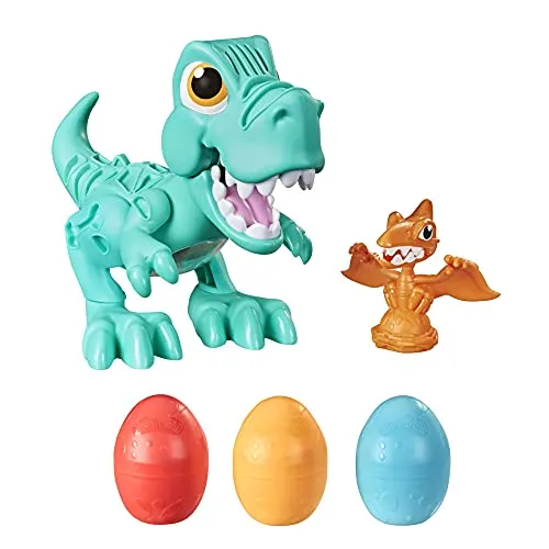 Play-Doh Dino Crew Gefräßiger Tyrannosaurus - Knete für Kinder ab 3 Jahren mit interaktivem T-Rex, der lustige Dinogeräusche macht und beim Spielen mit Play-Doh für Mampferlebnisse sorgt.