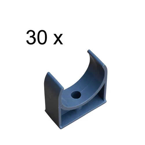  Spar-Pack 30 Stk PVC Rohrschelle 50 mm Rohrklemme Rohr Halter 0,93 EUR/Stk