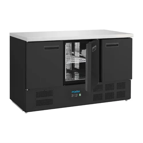 Polar G-Series Dreitüriger Kühltisch Schwarz 400Ltr von Polar