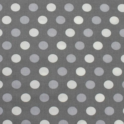 Punkte auf Grau 100% Baumwollstoff 0,5m Stoff Kinderstoff Meterware Nähen BB008