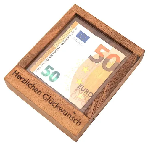 ROMBOL Denkspiele Spiel Pfiffiger Geldschein-Tresor – Originelle Verpackung für Geldgeschenke, Geschenkverpackung, wiederverwendbar