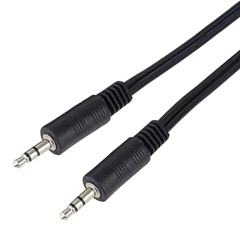 PremiumCord Klinkenkabel 15m, Klinkenstecker 3,5mm, StereoJack Stecker auf Stecker, Aux Headset Audio Verbindungskabel, Für TV Handys MP3 HiFi, geschirmt, Farbe schwarz