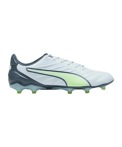 PUMA Unisex King PRO FG/AG Fußballschuh - Frosted Dew-Fizzy Apple-Gray Skies, 44 EU - Fußballschuhe mit leichter TPU-Laufsohle und konischen Stollen, ideal für festen Boden und Kunstrasen. Die gestrickte Slip-on-Konstruktion sorgt für eine perfekte Passform und hohen Tragekomfort.
