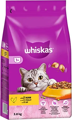 WHISKAS Katzen Trockenfutter Adult 1+ mit Huhn 3,8kg von Whiskas