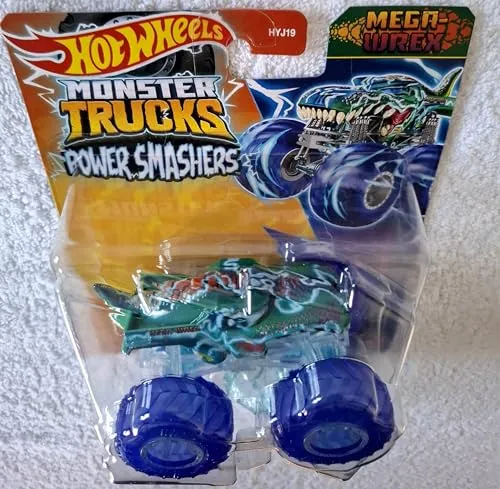 Hot Wheels Monster Trucks Mega-Wrex 2024, Power Smashers, inklusive Crushed Car