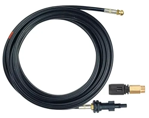 Michelin Rohrreinigungssatz für Hochdruckreiniger (16 m) - Strahlrohre für Hochdruckreiniger, effektive Schmutzentfernung aus verstopften Rohren und Dachrinnen dank Hochdruckstrahl - ideal für MPX Michelin Kaltwasserreiniger.