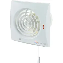 Vents Kleinraumventilator Quiet 100 VT Weiß - Lüftungstechnik mit leiser Leistung von nur 25 dB(A), integrierter Rückschlagklappe und einstellbarem Nachlauf für optimale Luftzirkulation in kleinen Räumen.