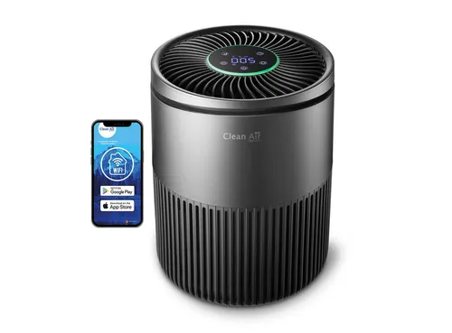 Clean Air Optima CA-503T Compact Smart - Effizienter HEPA UV-LED Ionisator Luftreiniger für Räume bis 30m², leise im Schlafmodus (<10dB) - Ideal für Allergiker und Atemwegserkrankungen.