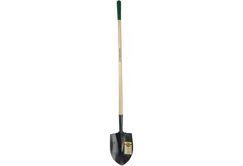SHW Spatenschaufel Eschen-Langstiel 120 cm - Robuste Spatenschaufel für vielseitige Gartenarbeiten. Ergonomischer Griff und spezialgehärteter Federstahl sorgen für hohe Langlebigkeit. Ideal für Grab- und Schaufelarbeiten. Made in Germany.