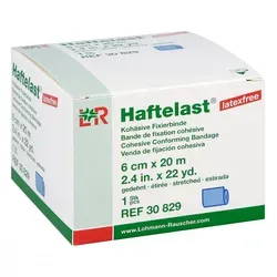 Haftelast Fixierbinde kohäs.latexfrei 6 cmx20 m blau