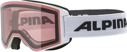 Alpina Sports Narkoja Q Skibrille - Skibrille mit Quattroflex-Scheibentechnologie für beste Umgebungswahrnehmung und 100% UV-Schutz. Ideal für alle Wetterbedingungen, bruchfest und mit Fogstop-Beschichtung gegen Beschlagen.