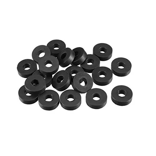 sourcing map 20 Stück Gummi Unterlegscheiben Flach 13mm Außendurchm. 5mm Innendurchm. 4mm Dicke für Wasserschlauch Wasserhahn