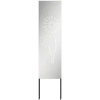 vidaXL Garten Sichtschutz-Leinwand Silber 32 x 140 cm - Moderner Sichtschutz aus wetterfestem Stahl, der Privatsphäre bietet und stilvolle Akzente setzt. Einfach zu installieren und pflegeleicht – ideal für deinen Garten oder die Terrasse.