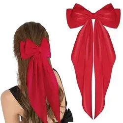 Haarspangen mit großer Schleife in Rot – Eleganter Haarschmuck - Vielseitige Haarspangen mit großer Schleife, ideal für Zöpfe und Pferdeschwänze. Hochwertige Materialien sorgen für Stil und Komfort – perfekt für jeden Anlass!