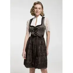 Spieth & Wensky Damen Dirndl Bea mit verspielten Rüschen in braun von Spieth & Wensky