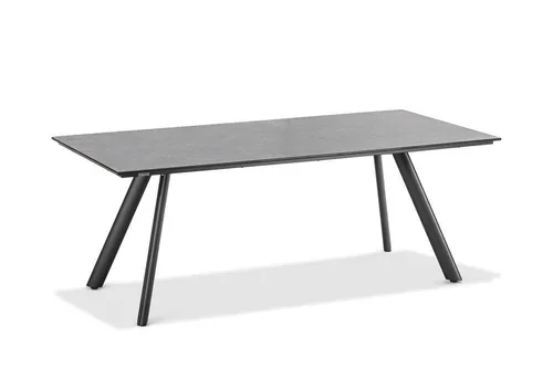 Natur24 Gartentisch Noha 220x95 cm – Anthrazit HPL - Robuster Gartentisch mit stilvollem Design, ideal für entspannte Stunden im Freien. Hochwertige Materialien sorgen für Langlebigkeit und einzigartigen Charakter.